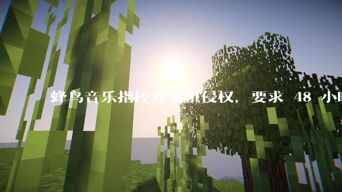 蜂鸟音乐指控邓紫棋侵权，要求 48 小时内下架重录歌曲，邓紫棋回应「不会下架」，这一指控合理吗？