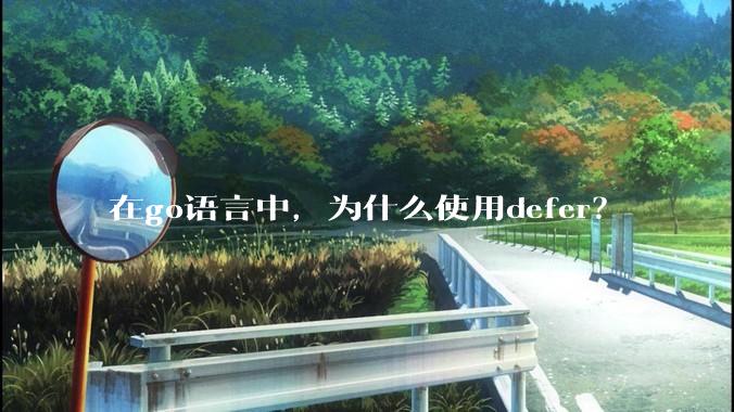在go语言中，为什么使用defer？